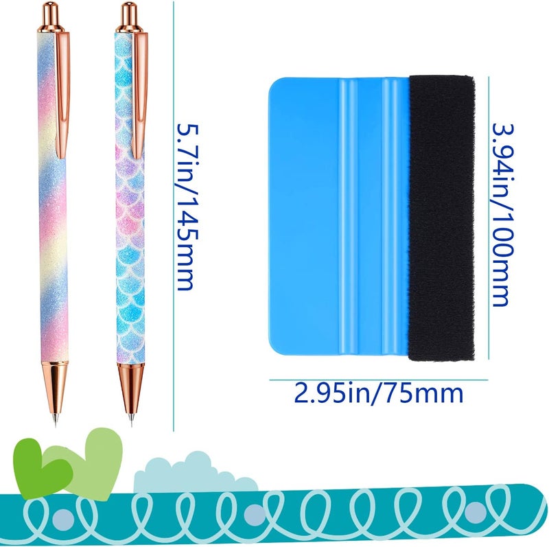buysigo Weeding Tools for Vinyl，2 Pieces Air Release Pen Craft Vinyl Weeding Tools Stainless Steel Point Retractable Air Release Weeding Tools for Craft Weeding Essential Adhesive Vinyl (Multicolour) - Image 2